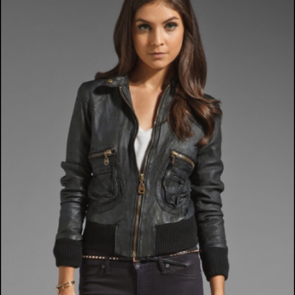 Doma leather bomber